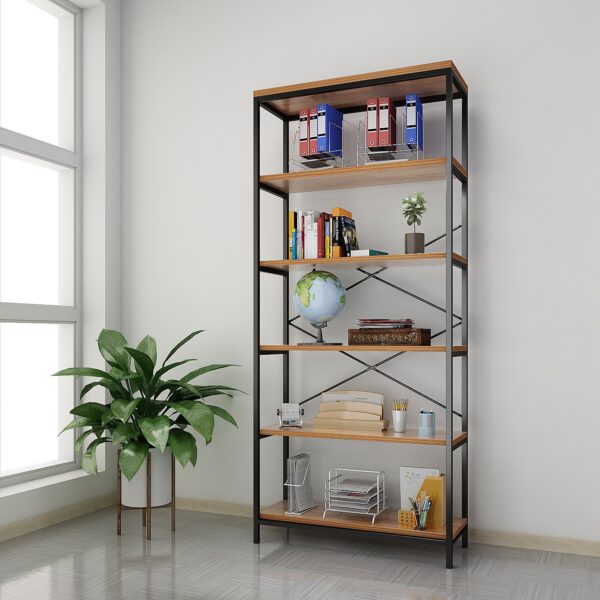 Kemanner 5-Tier Industrial Style Bookcase