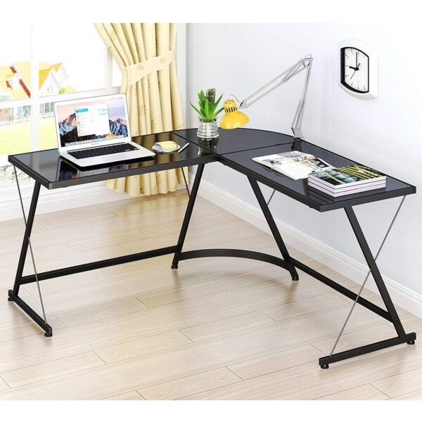 SHW L-Shaped Home Office Corner Desk