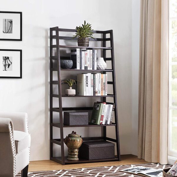 Lifestyle Hyder Wood Shelf Bookcase Tall, Brown